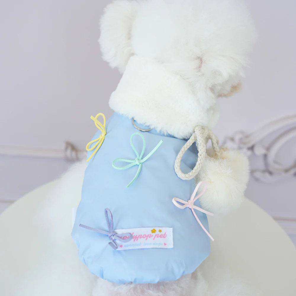 Fleece Removable Scarf Dog Cat Jacket - immagine 2