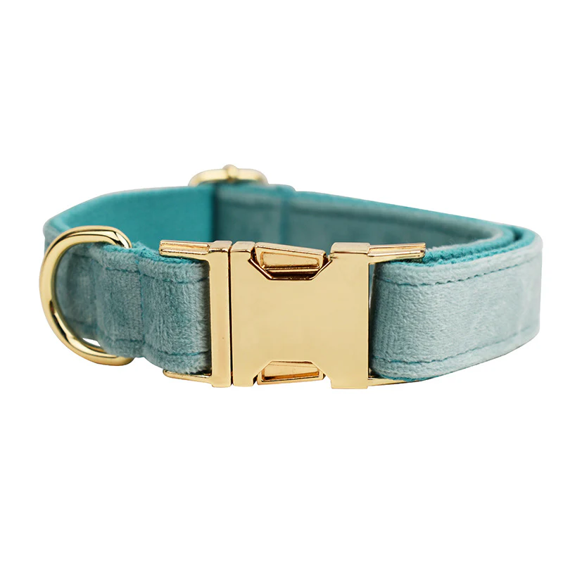 Velvet Personalized Dog Harness Collar Leash - immagine 7