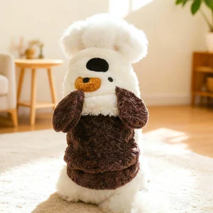 Furry Puppy Head Hooded Dog Hooded Jacket