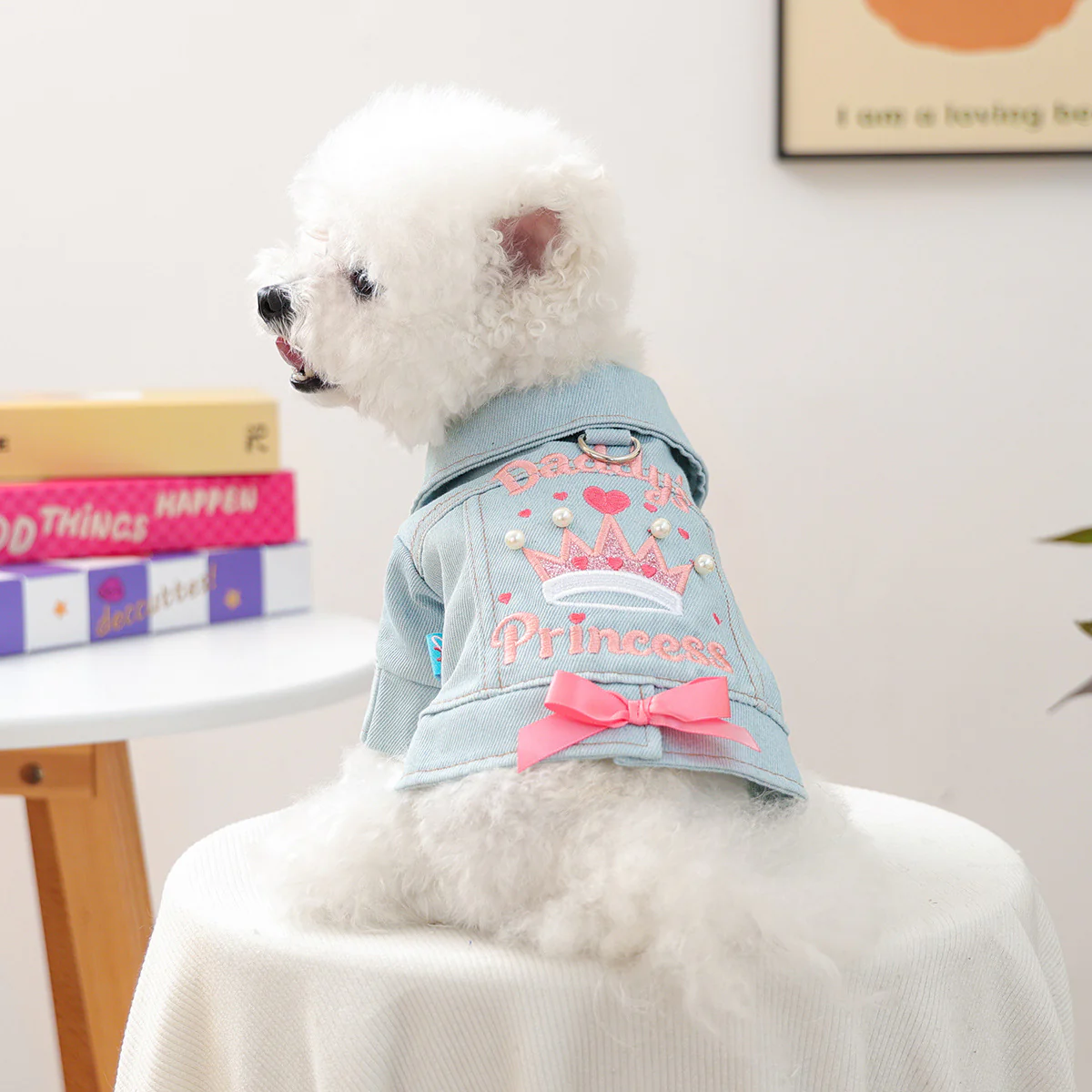 Sweet Lace-up Bow Heart Decor Dog Cat Jacket Dress - immagine 4