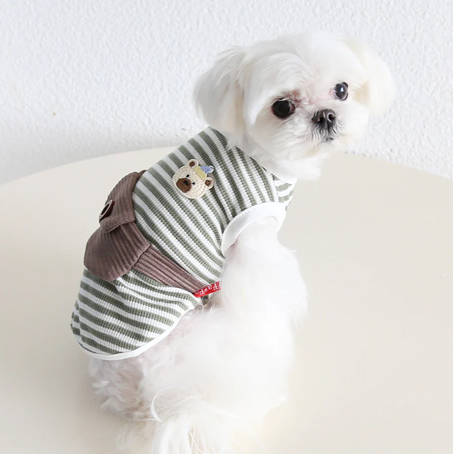 Bag Decor Bear Striped Dog Cat Vest - immagine 3
