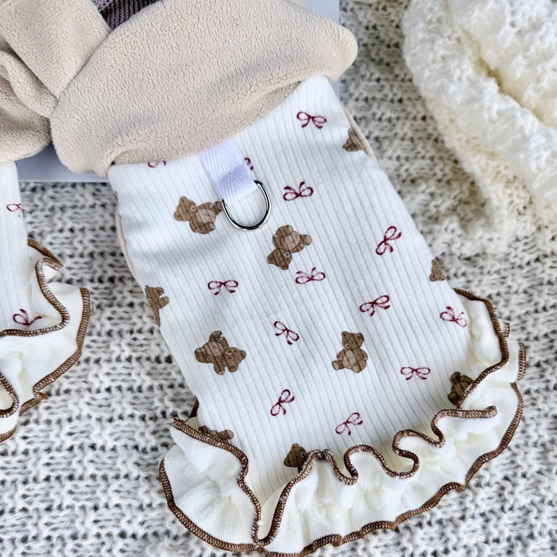 Bear Rabbit Ear Pattern Dog Cat Vest - immagine 8