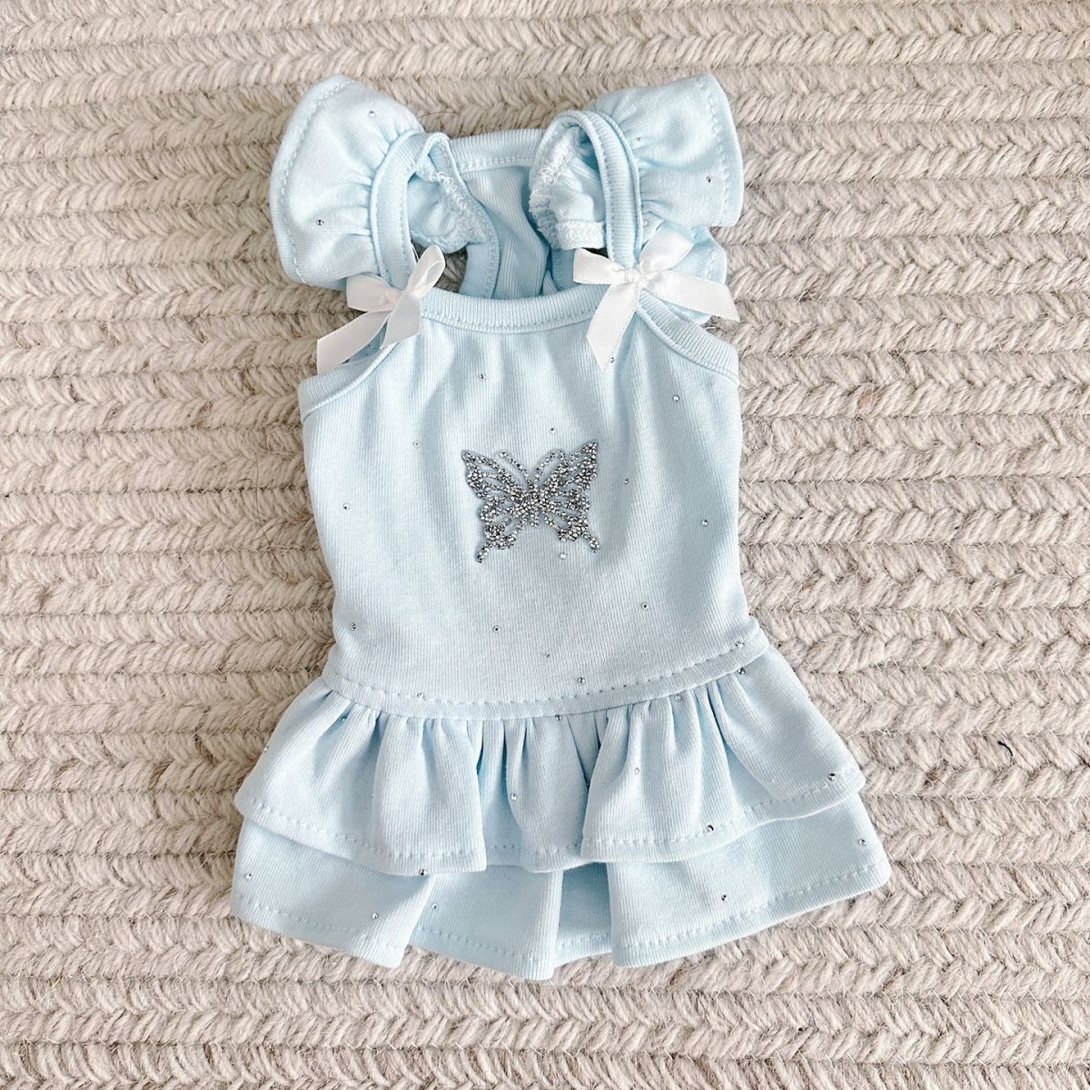 Sweet Butterfly Rhinestone Dog Cat Dress - immagine 5