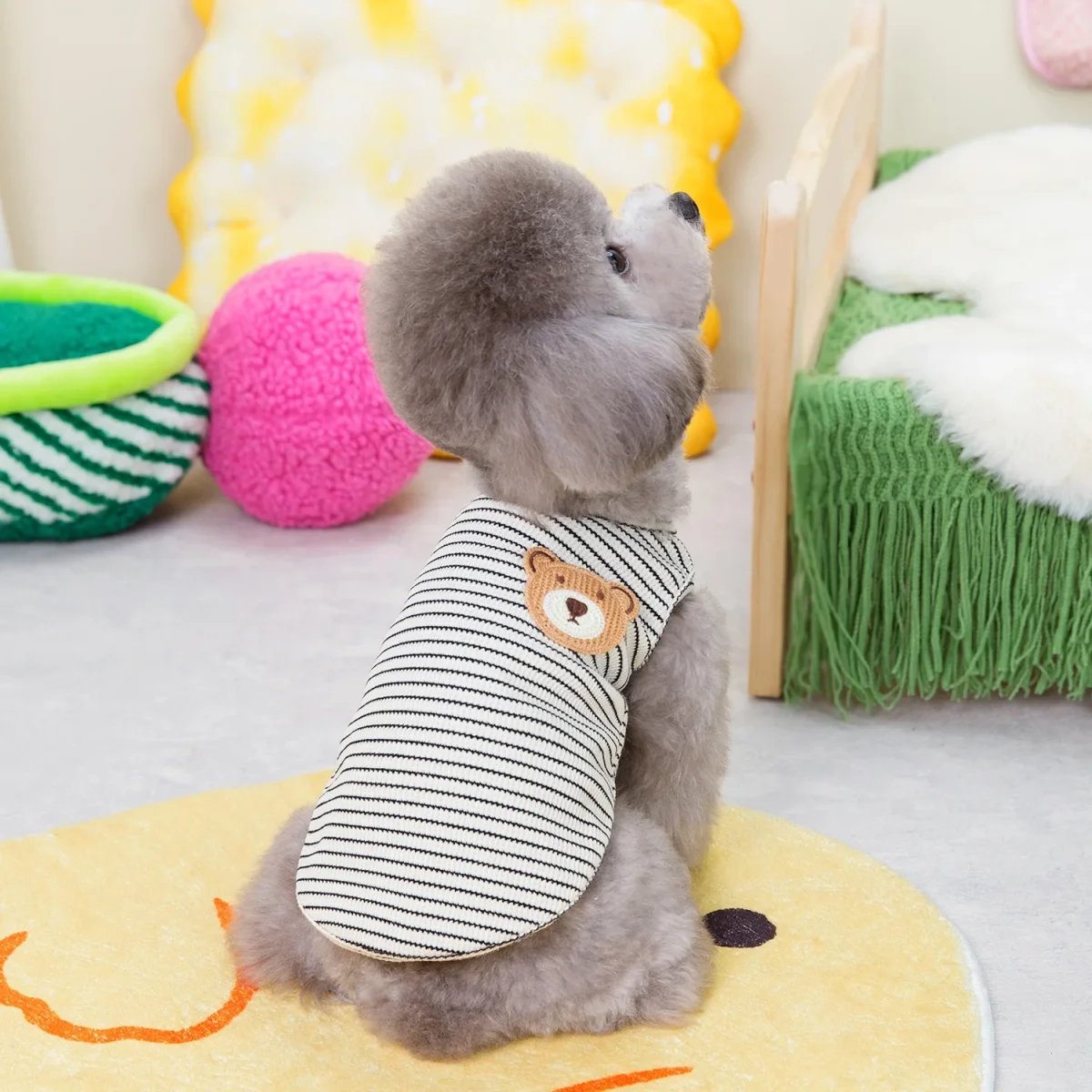 Striped Bear Breathable Dog Cat Vest - immagine 7