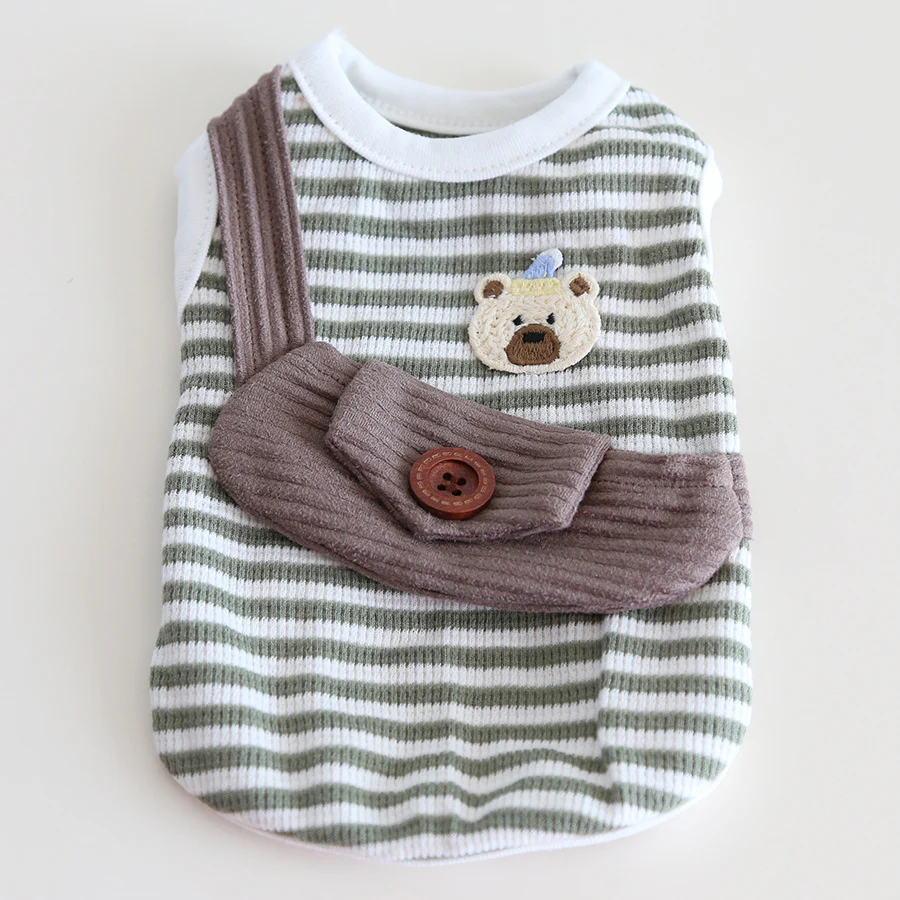 Bag Decor Bear Striped Dog Cat Vest - immagine 5