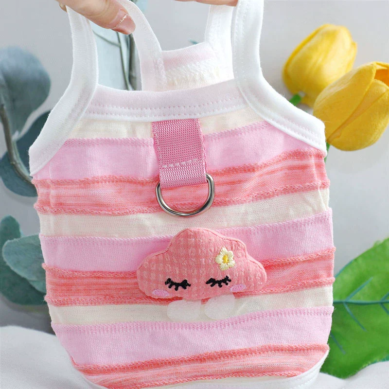 Fish Decor Striped Dog Cat Vest Harness - immagine 4