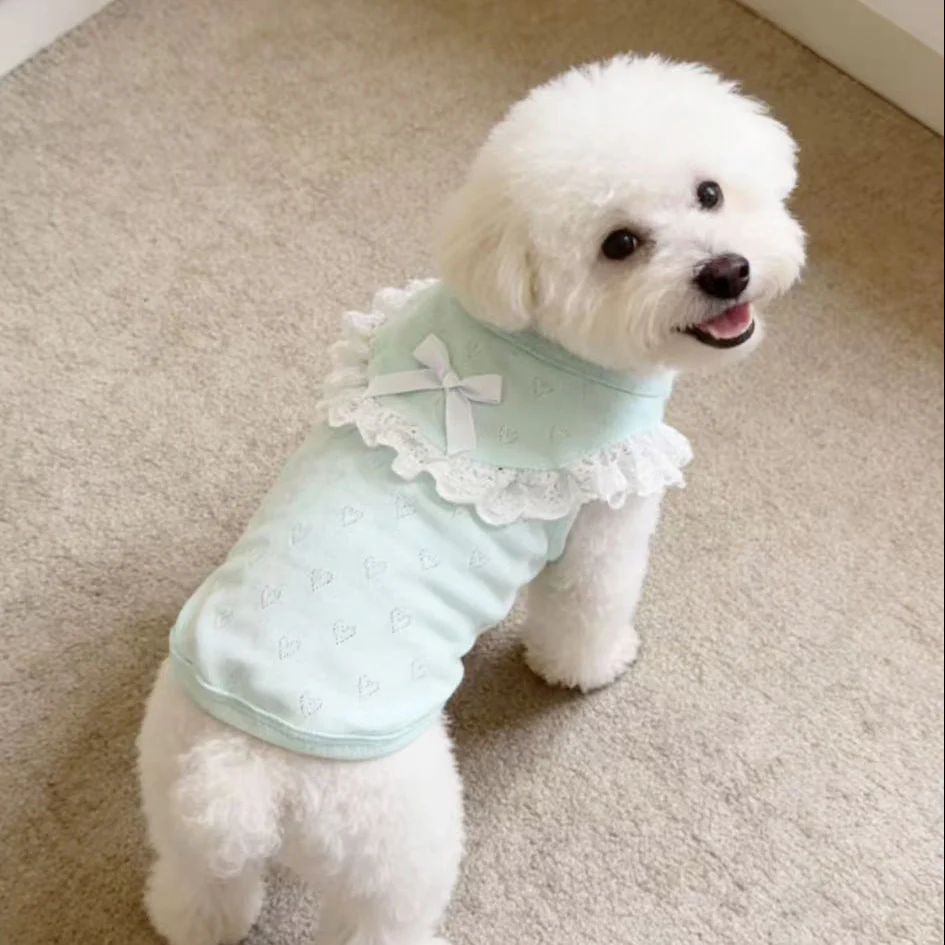 Sweet Collar Decor Heart Dog Cat Vest - immagine 5