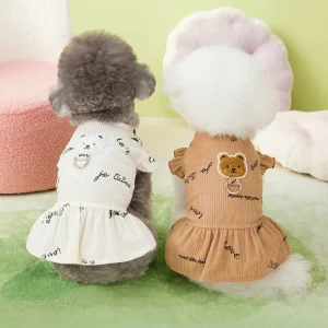 Bear Letter Printed Dog Dress Harness