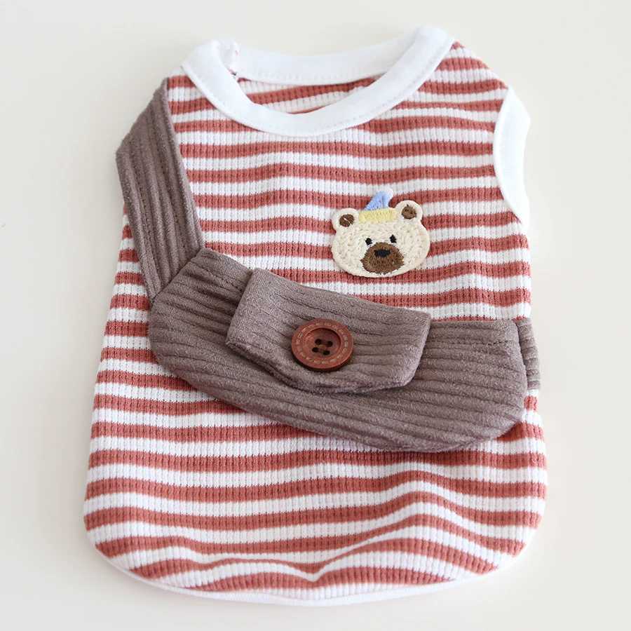 Bag Decor Bear Striped Dog Cat Vest - immagine 4