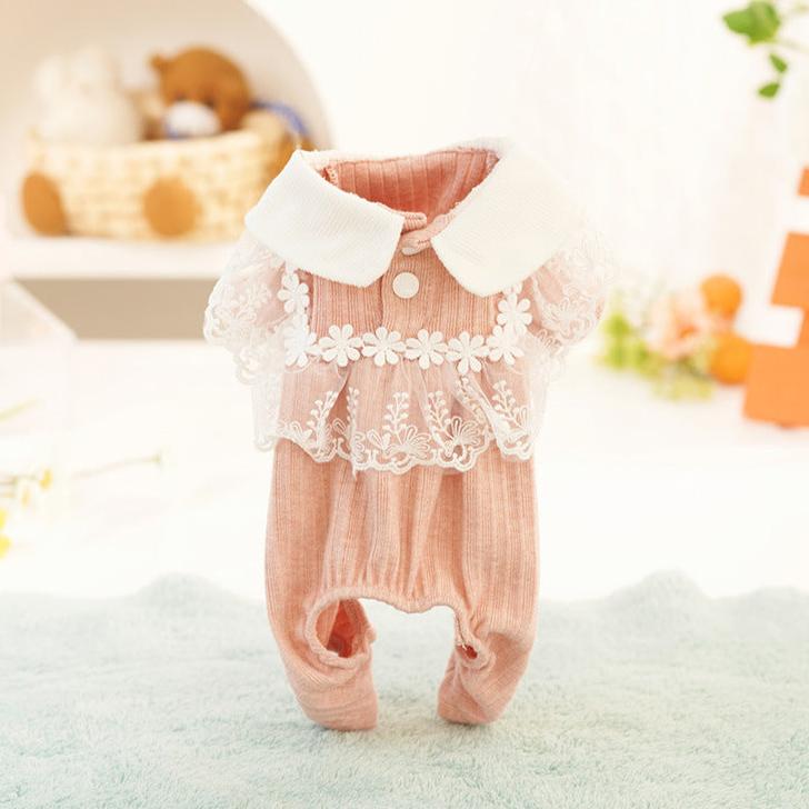 Sweet Lace Floral Dog Jumpsuits Pajama - immagine 3
