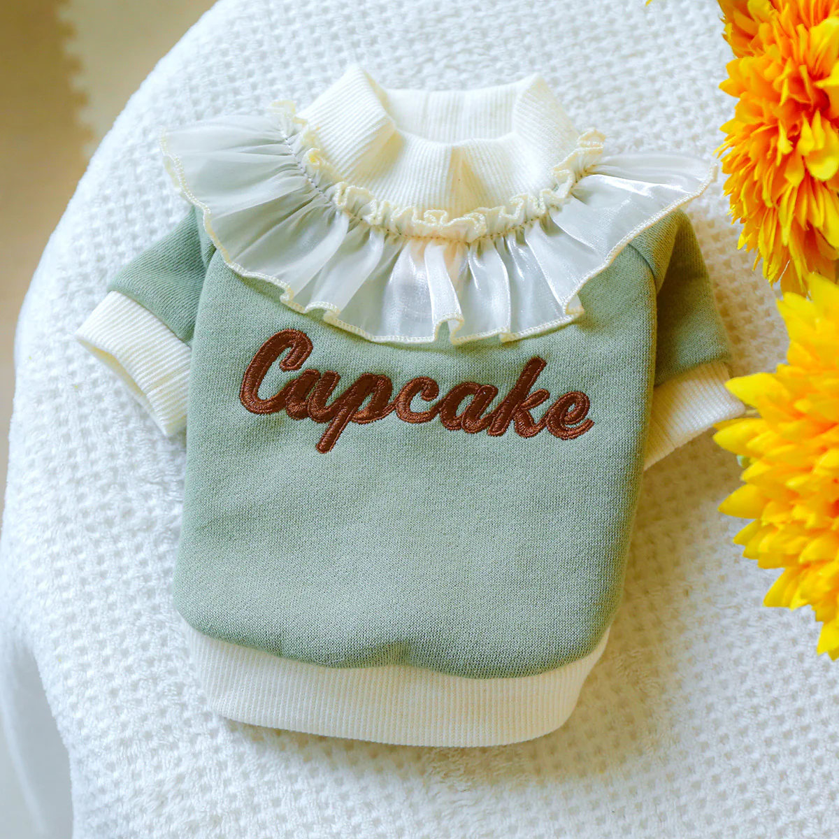 Cupcake Lace Collar Dog Cat Sweatshirt - immagine 3