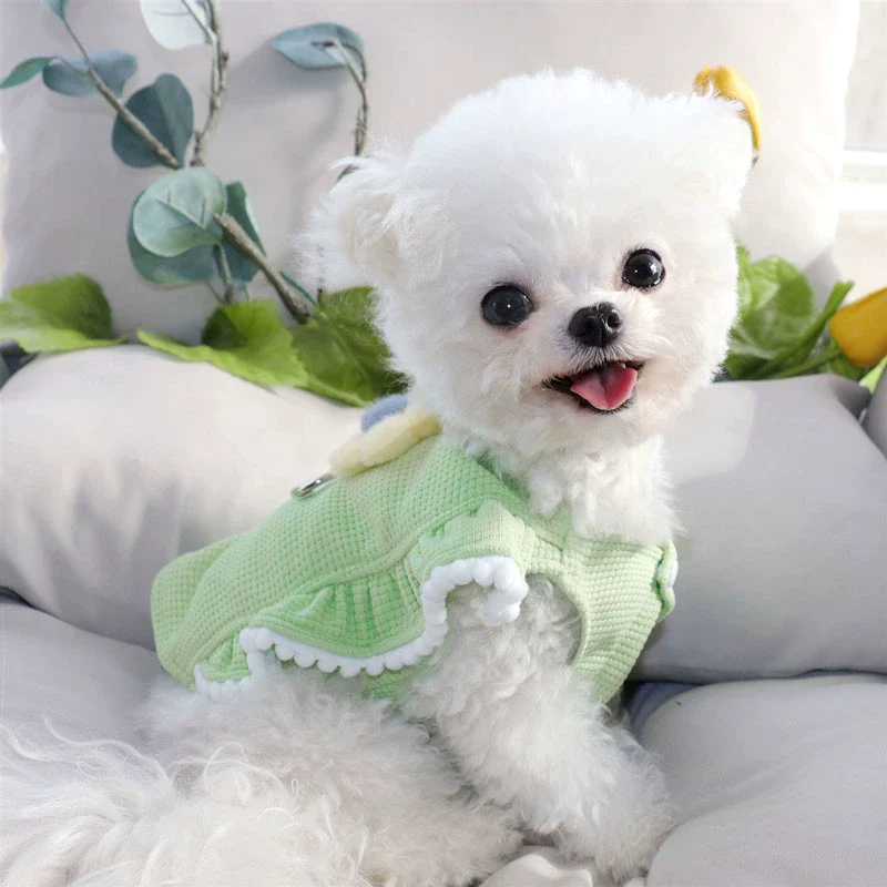 Sweet Flower Decor Dog Harness Vest - immagine 5