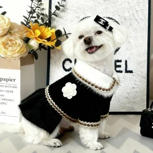 Elegant Flower Buttoned Dog Cat Dress Hat