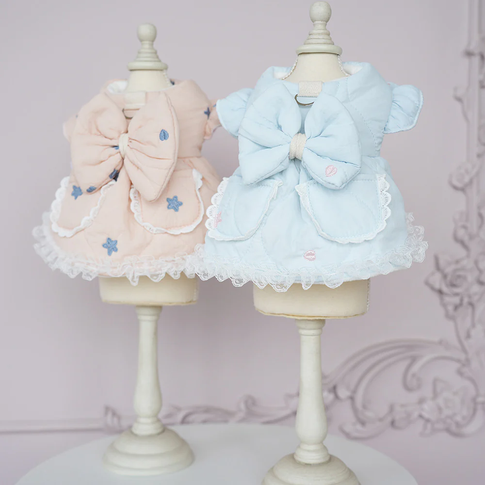 Fleece Warm Star Dog Cat Harness Dress - immagine 7