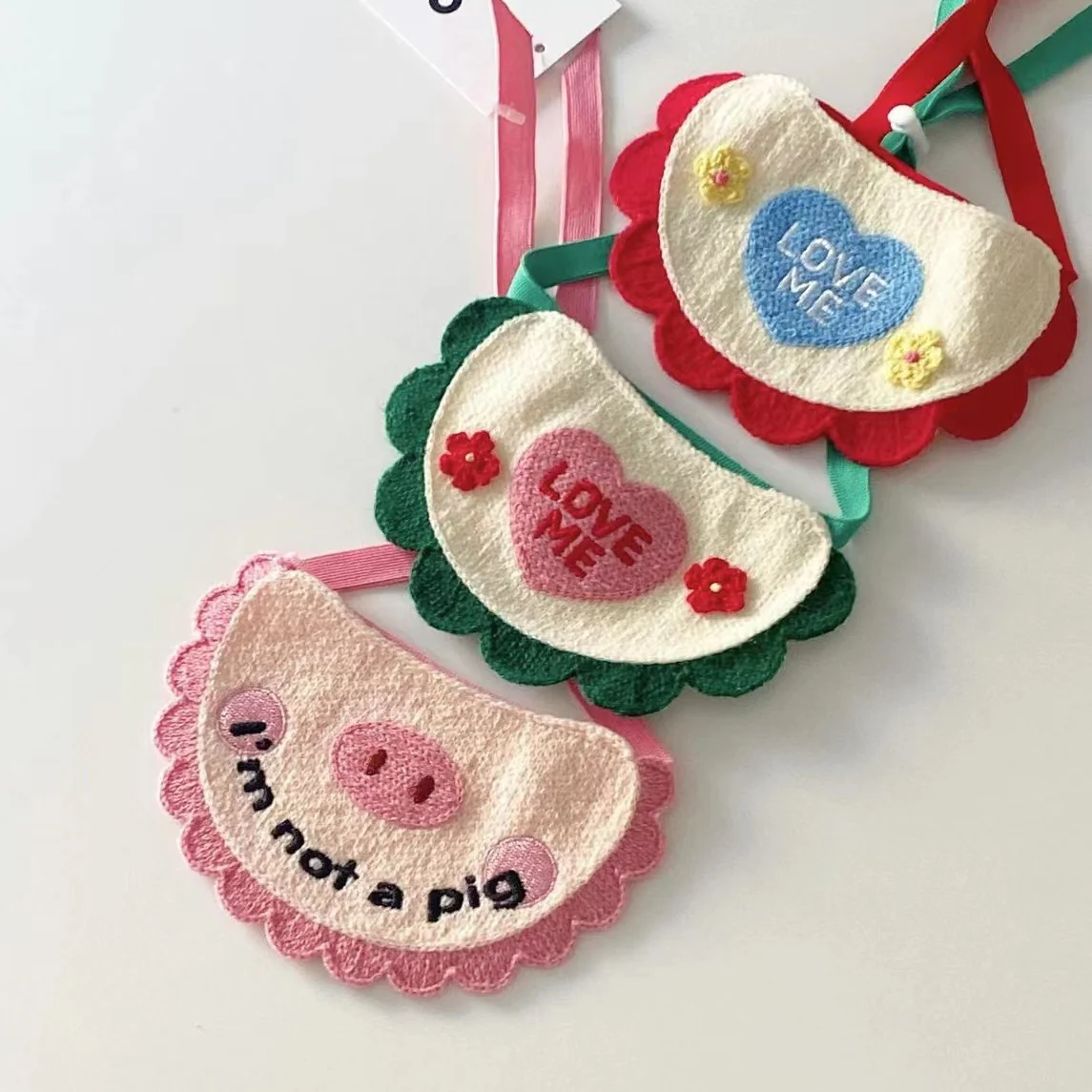 Sweet Heart Love Dog Cat Bibs - immagine 8