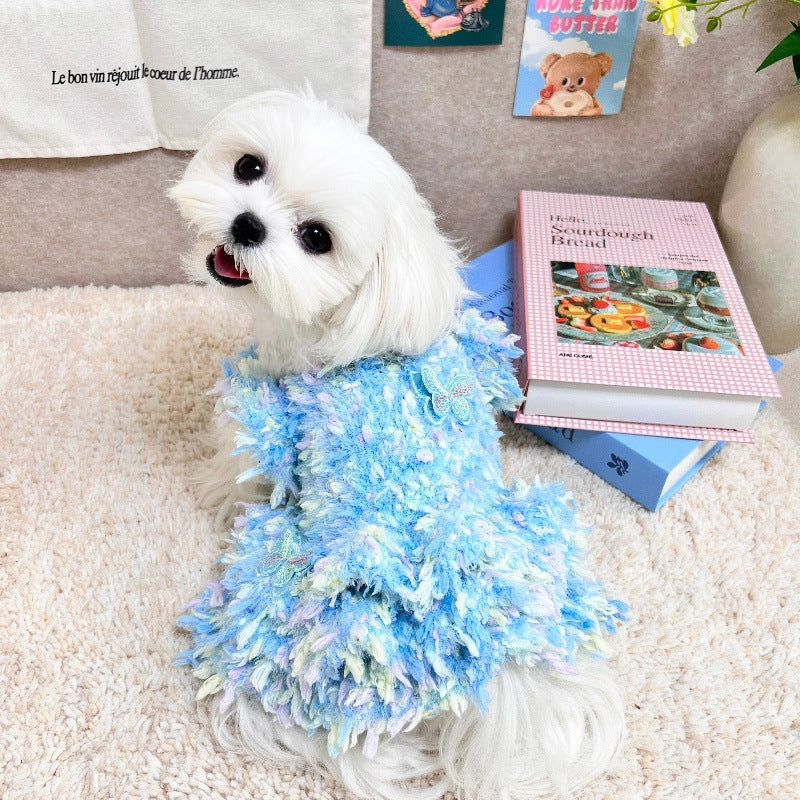 Sweet Butterfly Decor Dog Cat Layered Dress - immagine 3