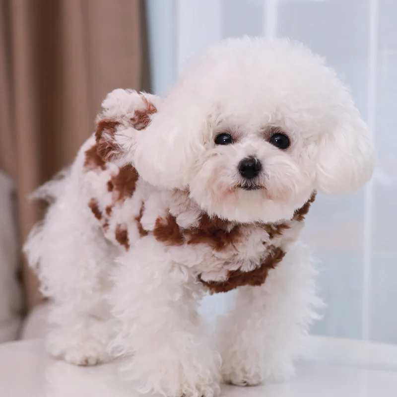 Furry Spot Dog Cat Hooded Harness Jacket - immagine 9