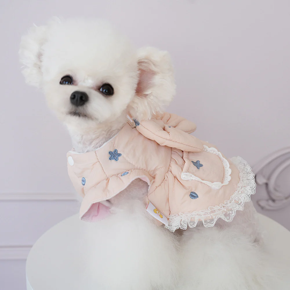 Fleece Warm Star Dog Cat Harness Dress - immagine 5