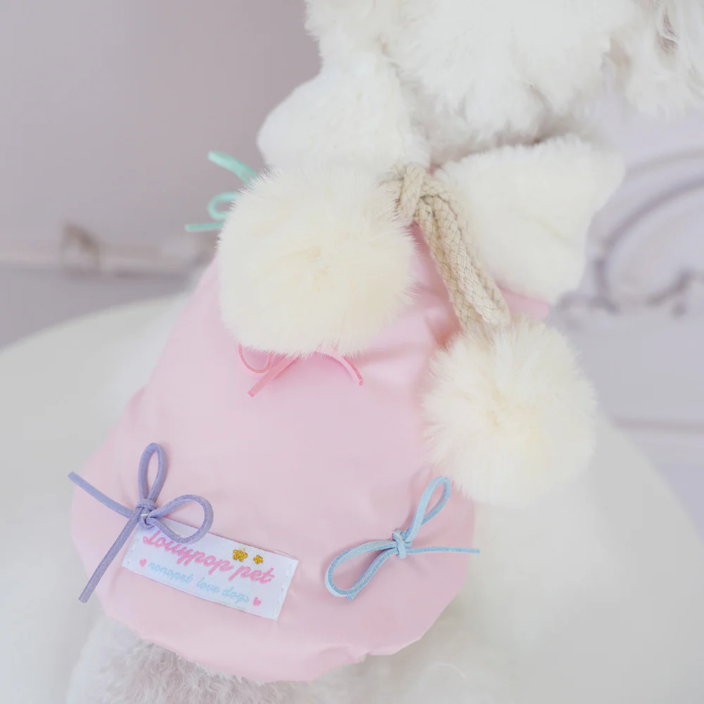 Fleece Removable Scarf Dog Cat Jacket - immagine 3