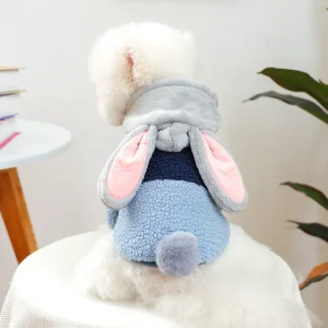 Cartoon Rabbit Shaped Dog Cat Hooded Jacket