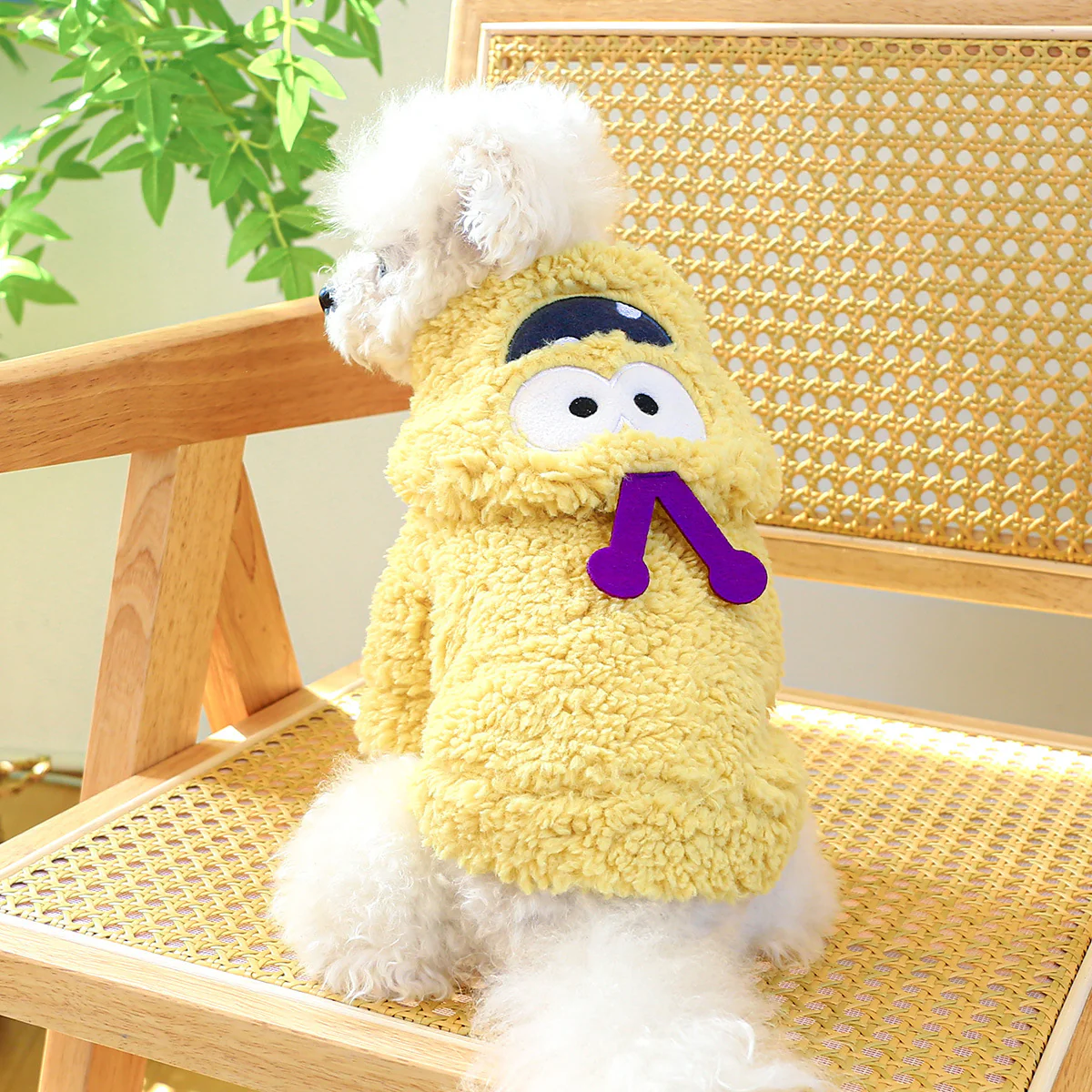 Fleece Funny Pattern Hooded Dog Hoodie - immagine 3