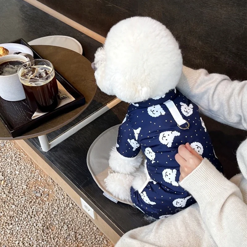 Bear Printed Dog Four Legs/Two Legs Jacket - immagine 5