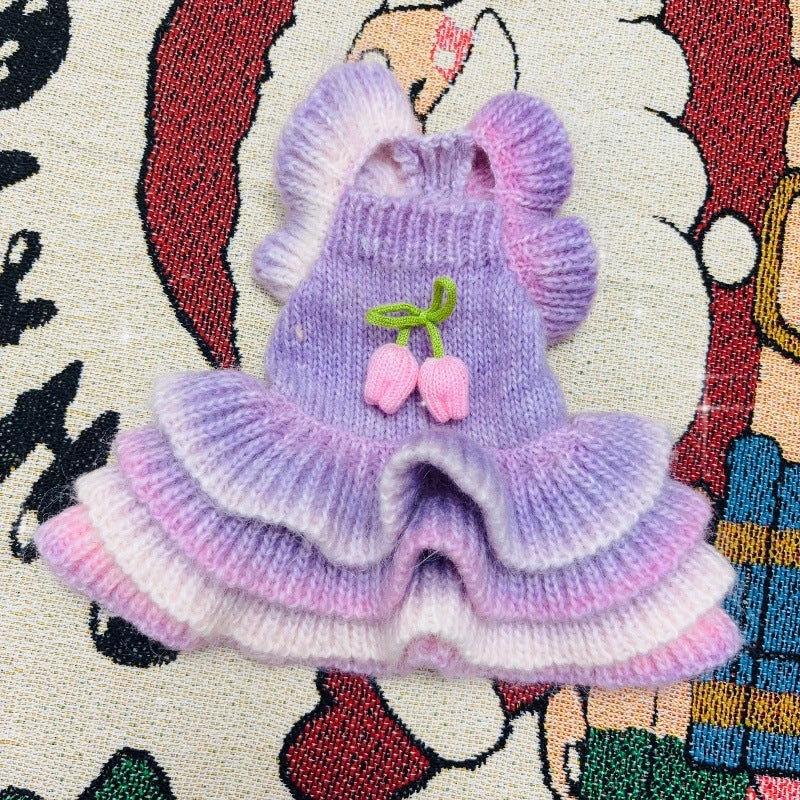 Tulip Decor Gradient Dog Cat Knitted Dress - immagine 4