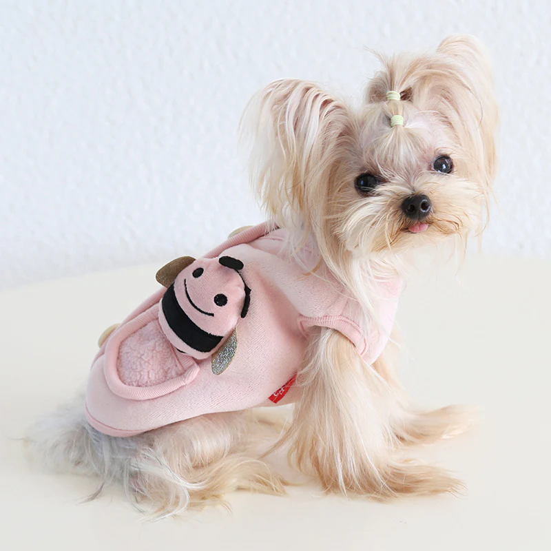 Cute Bee Soft Fleece Dog Cat Jacket Vest - immagine 3