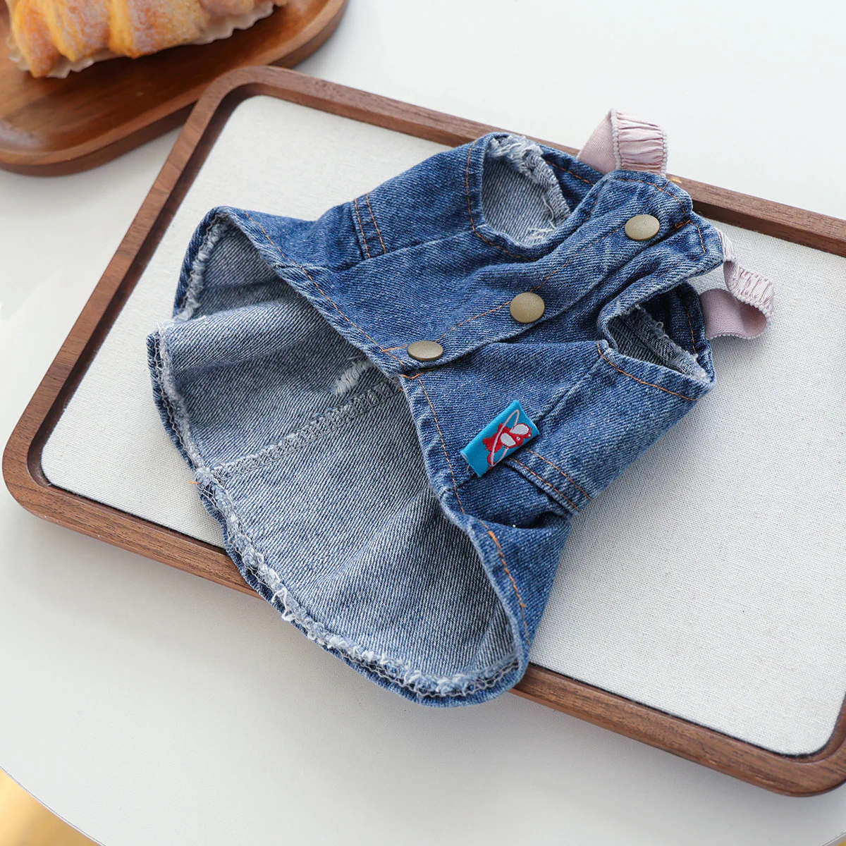 Honey Heart Pattern Denim Dog Cat Dress - immagine 7