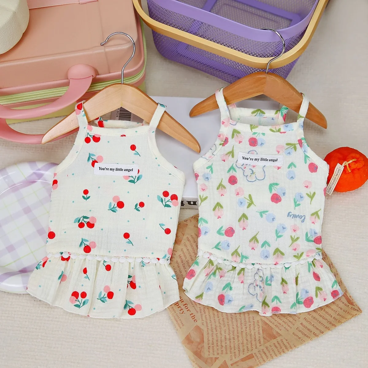 Cherry Rabbit Printed Breathable Dog Cat Dress - immagine 8