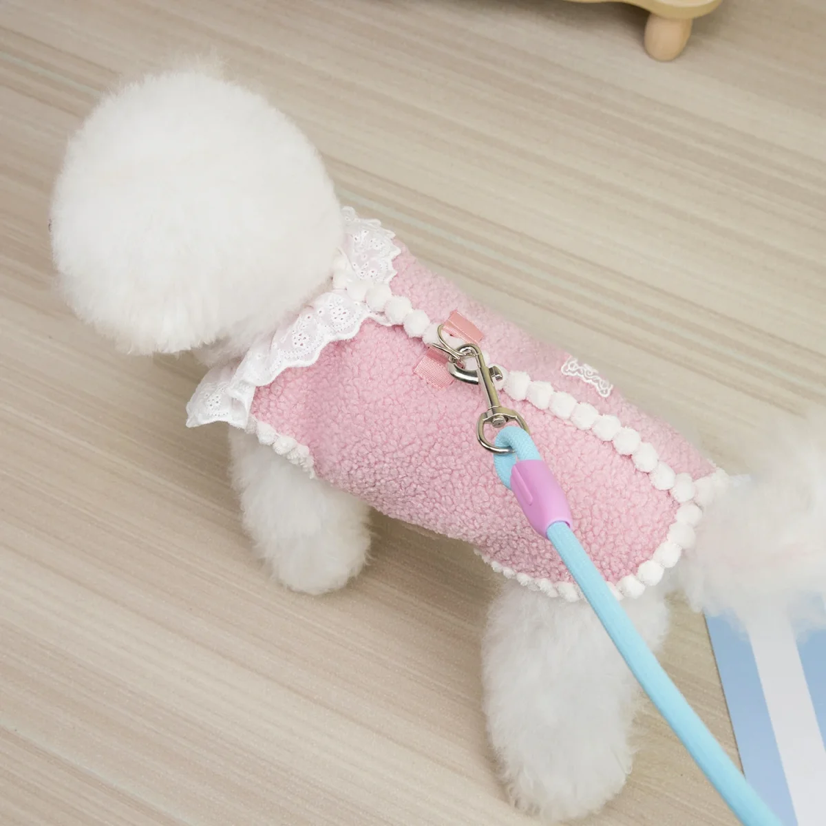 Sweet Lace Collar Dog Cat Harness Vest/Jumpsuits - immagine 8