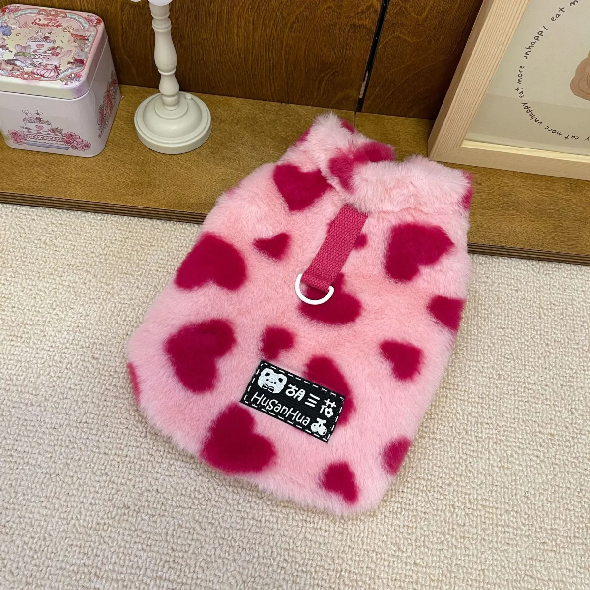 Furry Heart Printed Dog Harness Vest - immagine 3