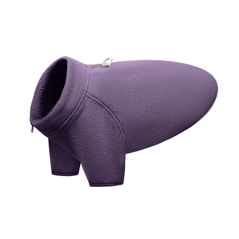 Two-Legged Fleece Solid Color Jacket Coat - immagine 8