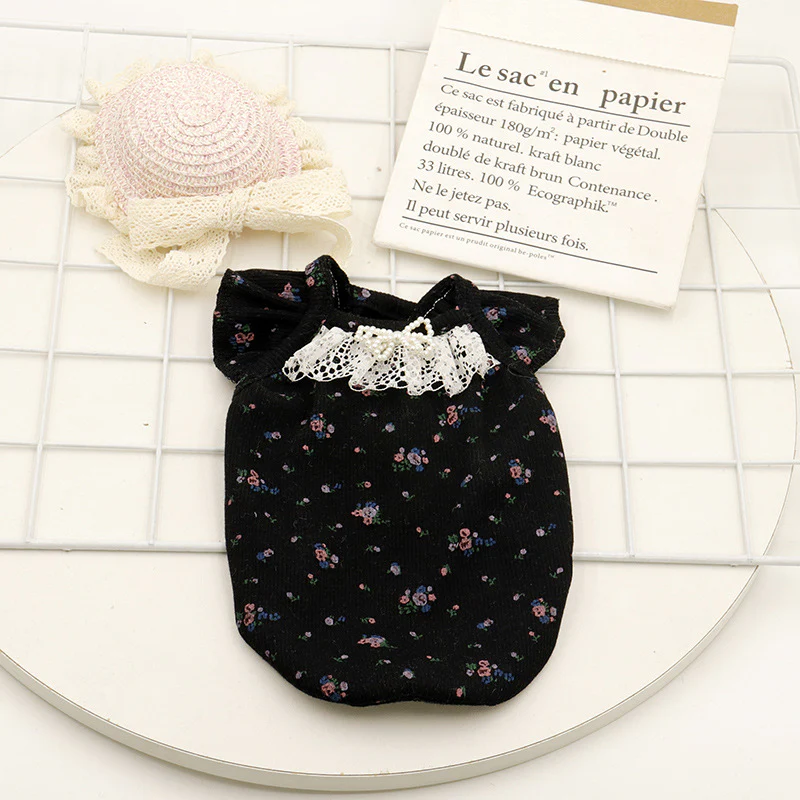 Sweet Floral Lace Collar Dog Cat Vest - immagine 4
