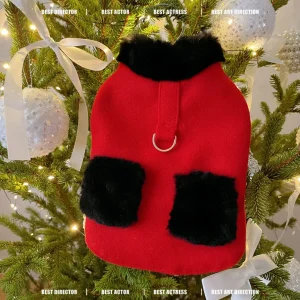 Fleece Pocket Design Dog Harness Jacket