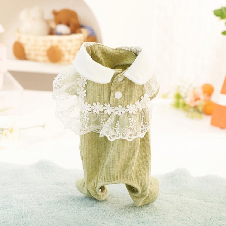 Sweet Lace Floral Dog Jumpsuits Pajama - immagine 5