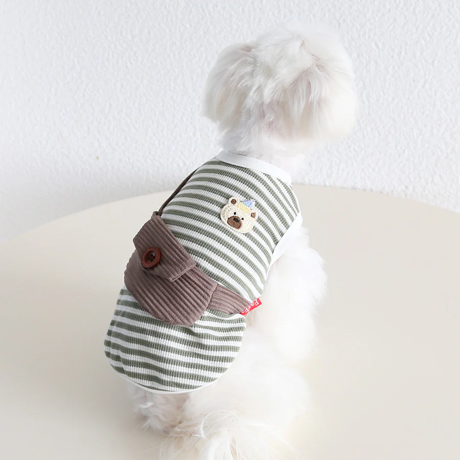 Bag Decor Bear Striped Dog Cat Vest - immagine 9