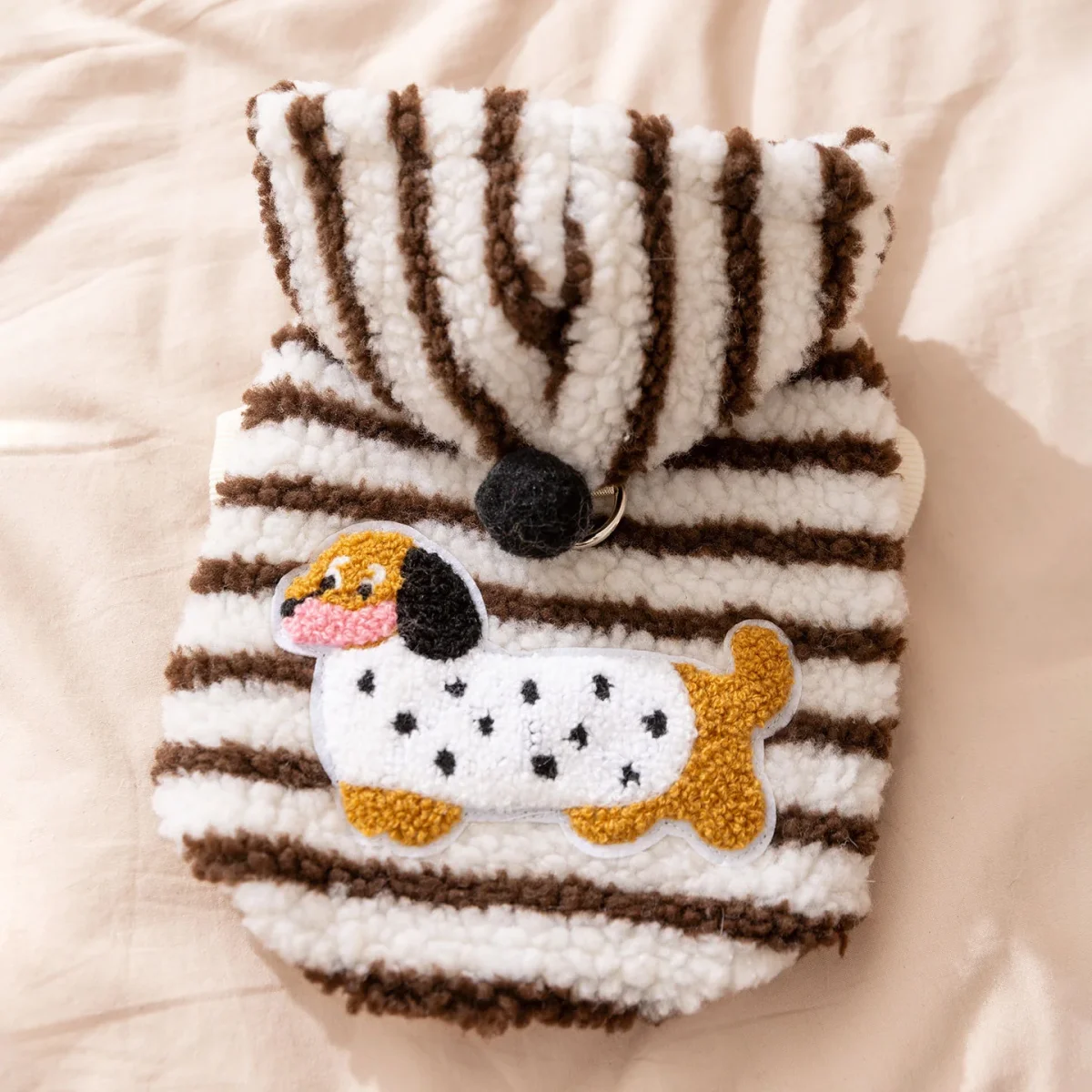 Fleece Striped Dachshund Dog Cat Harness Hoodie - immagine 9