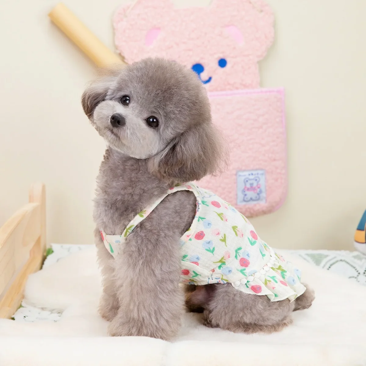 Cherry Rabbit Printed Breathable Dog Cat Dress - immagine 5