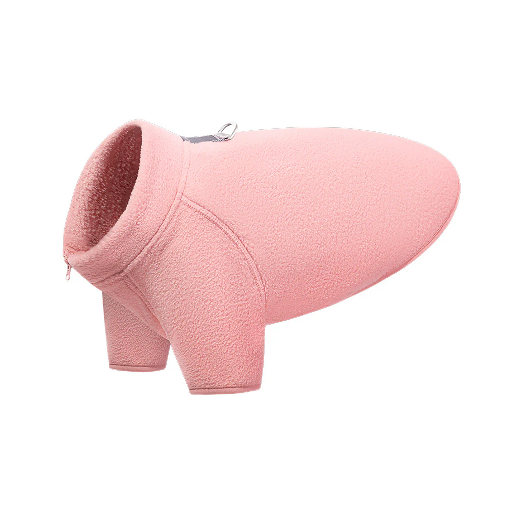 Two-Legged Fleece Solid Color Jacket Coat - immagine 4