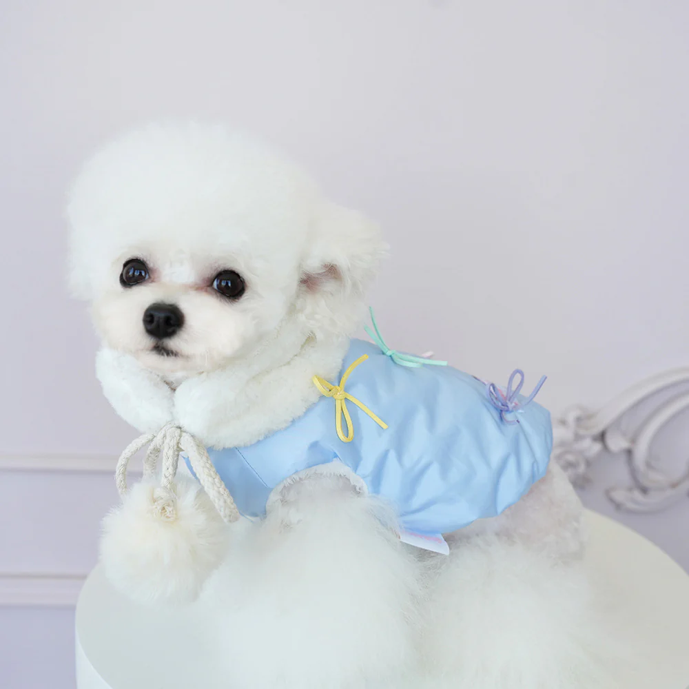 Fleece Removable Scarf Dog Cat Jacket - immagine 4