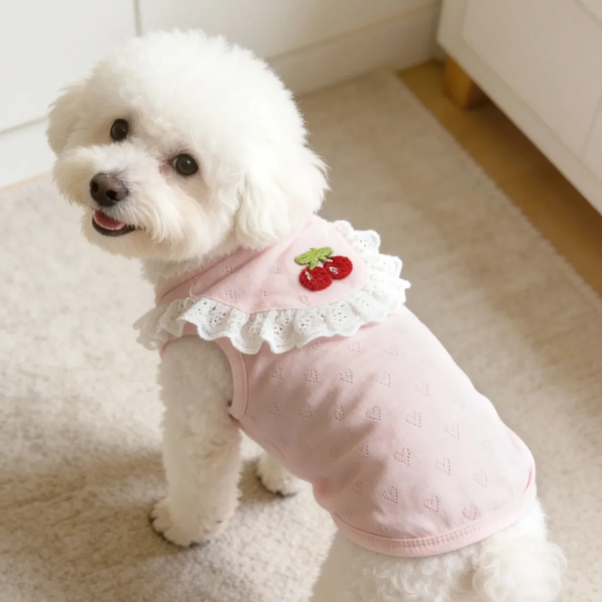 Sweet Collar Decor Heart Dog Cat Vest - immagine 4