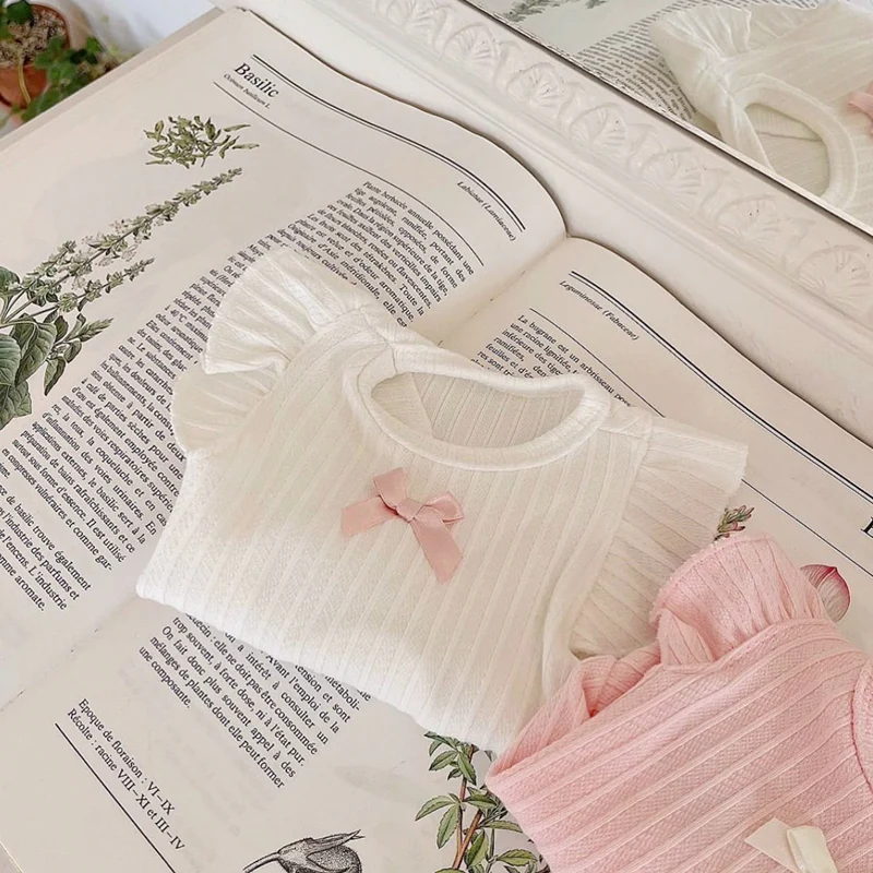 Sweet Bow Ruffled Sleeves Dog Cat Vest - immagine 5