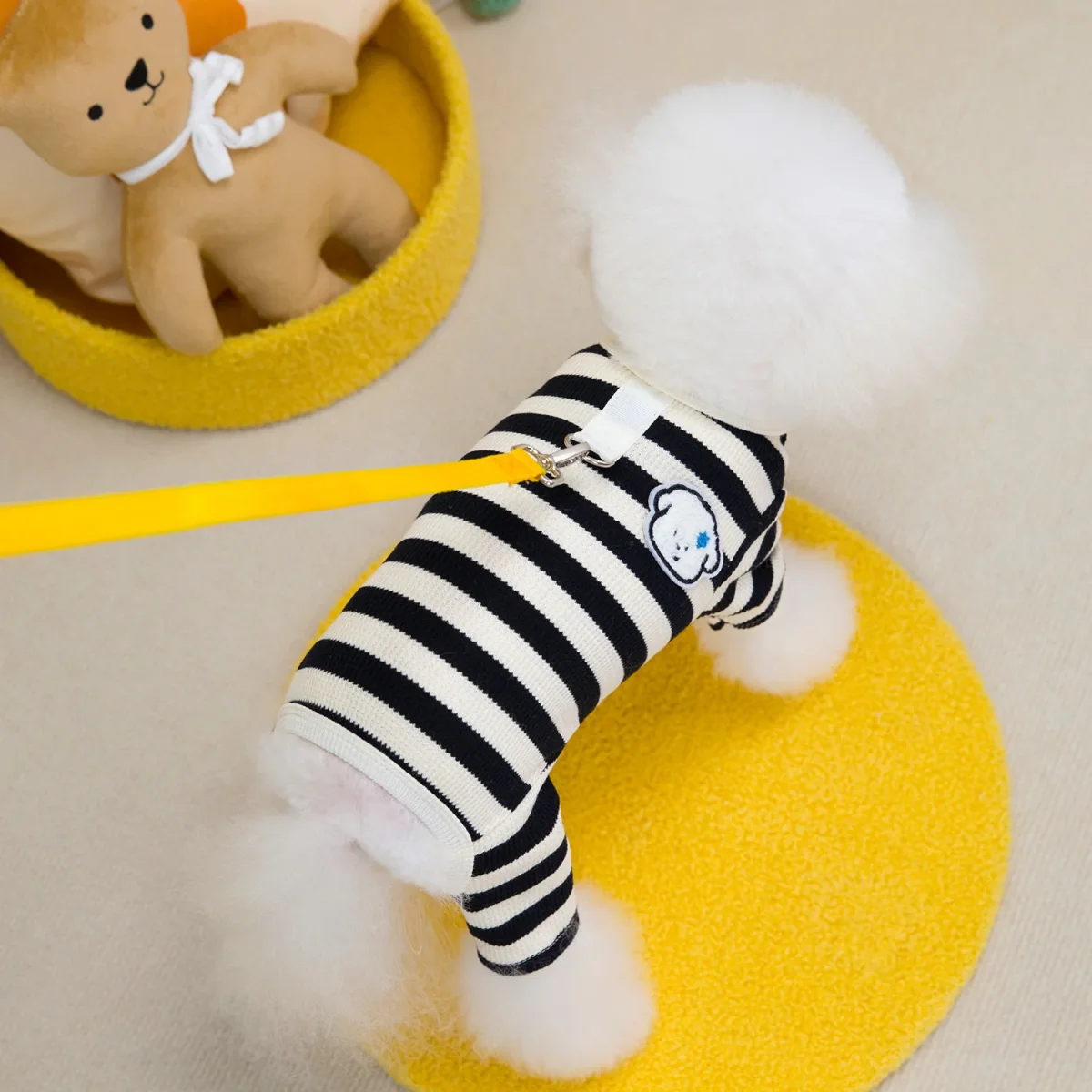 Cartoon Striped Waffle Dog Jumpsuits - immagine 7