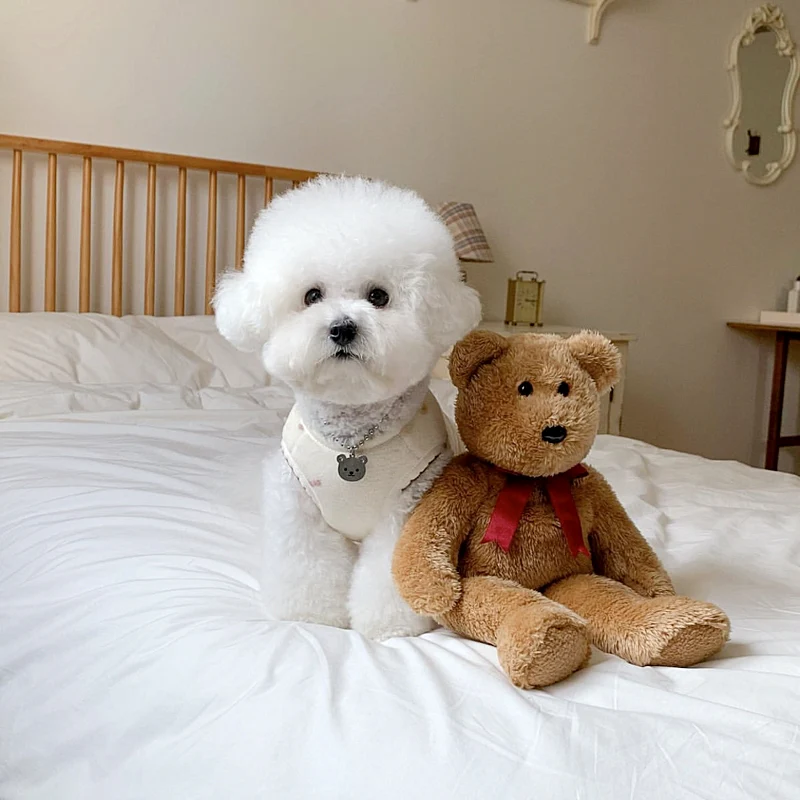 Flannel Bear Printed Dog Jacket Vest - immagine 6