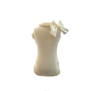 Maglioncino pom pom panna