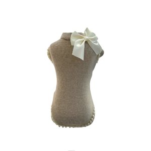 Maglioncino pom pom beige