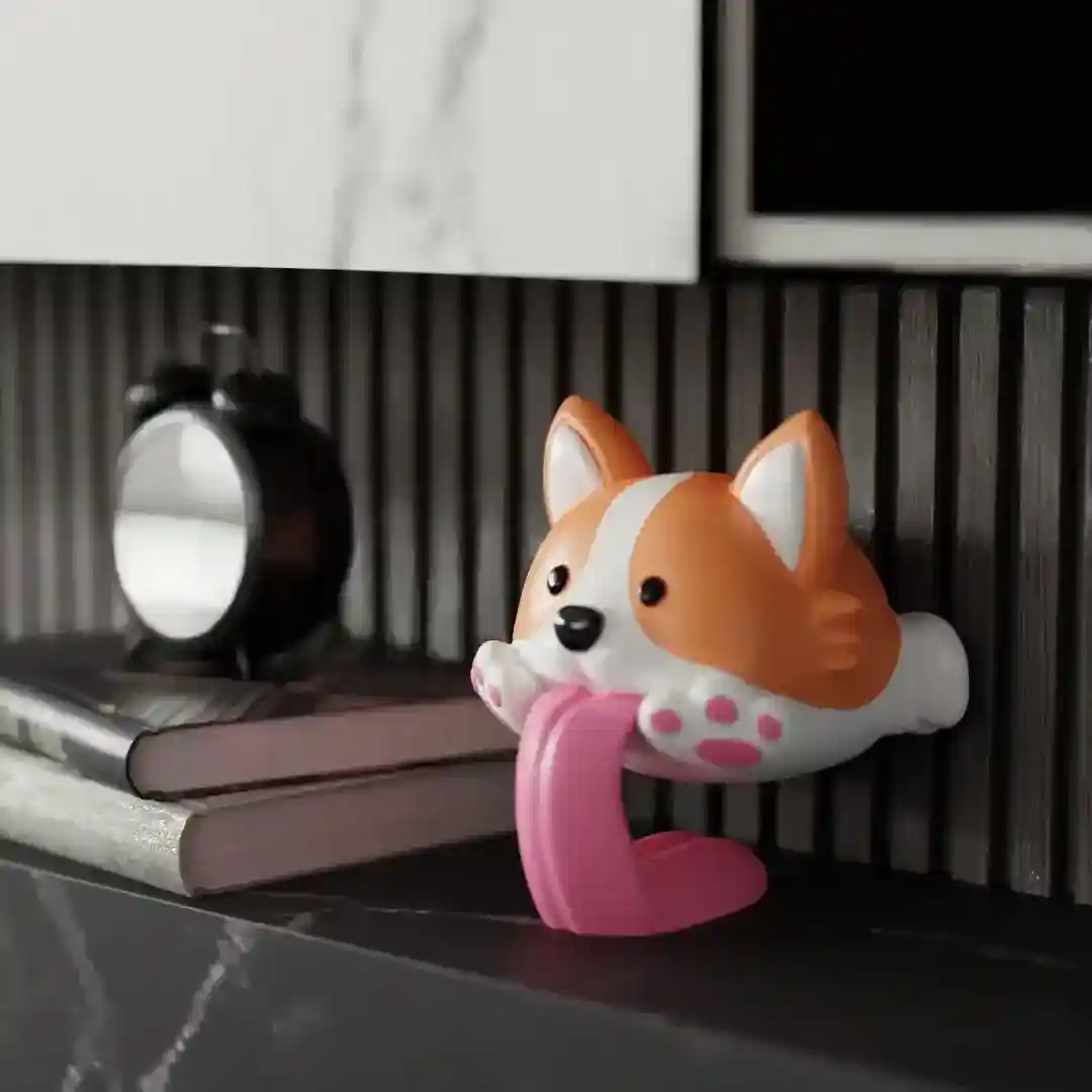 Statua Corgi in Salto - Decorazione Resina Simpatica - immagine 2