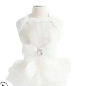 Vestitino da cerimonia per cani bianco con ricamo "Frozen"