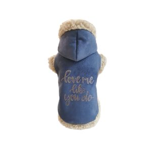 Sparkling Shearling Coat Cobalt